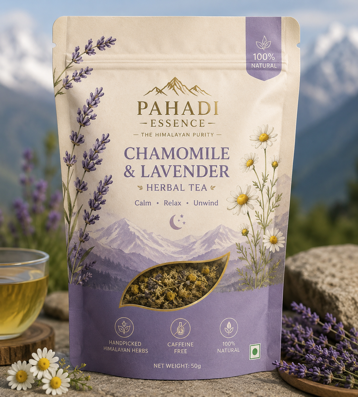 Chamomile lavender herbal teas calming blend