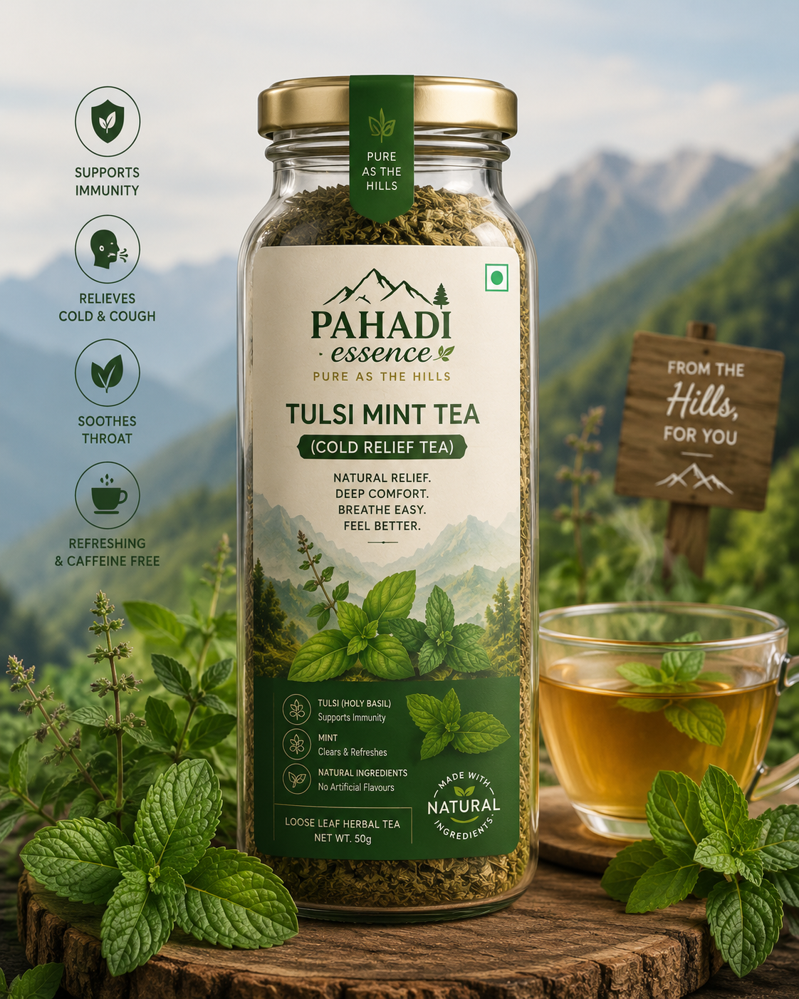 Tulsi Mint Tea (Cold
Relief Tea)